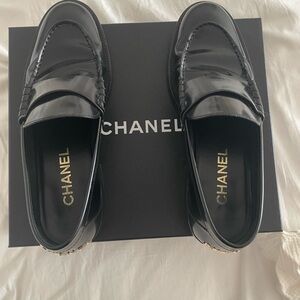 Chanel College Black Loafers